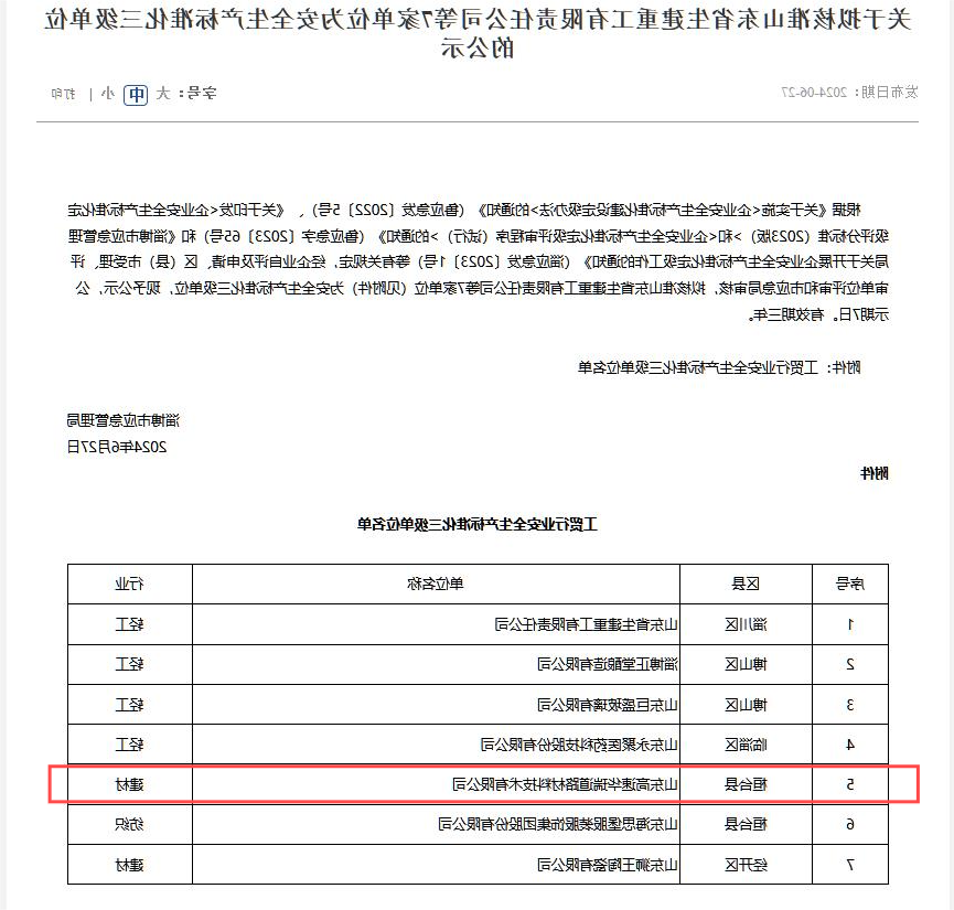 践行“六个主题年”丨华瑞公司获评安全生产标准化三级单位
